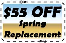 55$ garage door spring replacement